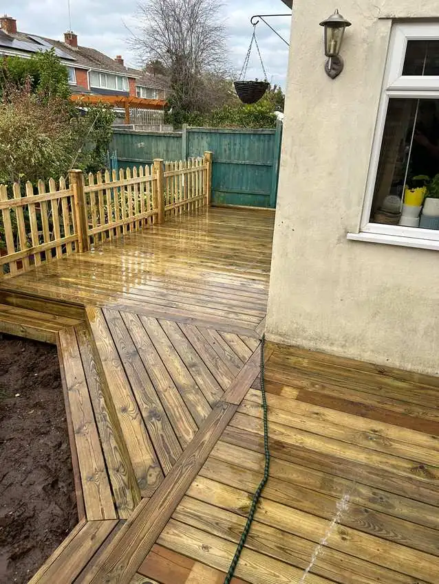 Garden decking built by JPW Carpentry